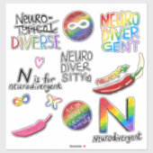 Het Neurodiverse Variety Pack Sticker (Vel)