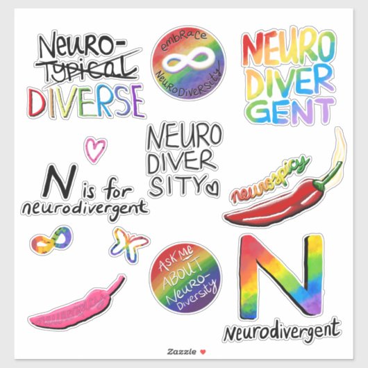 Het Neurodiverse Variety Pack Sticker (Vel)