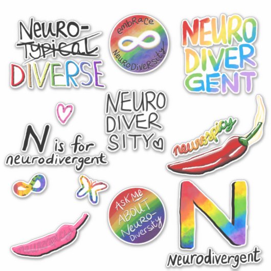 Het Neurodiverse Variety Pack Sticker (Voorkant)