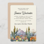 Het Neutral Desert Cactus Vrijgezellenfeest Kaart (Voorkant / Achterkant)