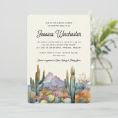 Het Neutral Desert Cactus Vrijgezellenfeest Kaart (Staand voorkant)