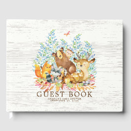 Het Neutral Woodland Baby shower Gastenboek