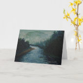 Het nevelige Wenskaart van de Rivier Kaart (Gele Bloem)