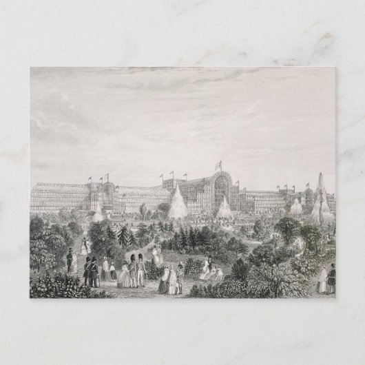 Het New Crystal Palace in Sydenham, gegraveerd doo Briefkaart (Voorkant)