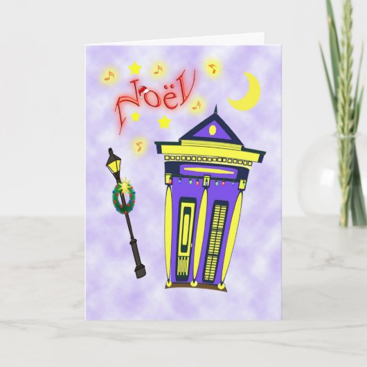 Het New Orleans Ontsproten Huis Noël van het Feestdagen Kaart (Voorkant)