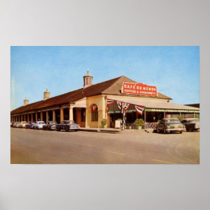 Het New Orleans uitzicht van Café du Monde uit 195 Poster