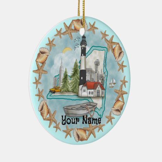 Het New York Shells Lighthouse Ornament (Rechts)