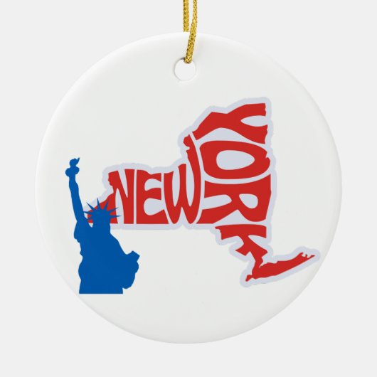 Het New York State Christmas Tree Ornament (Voorkant)