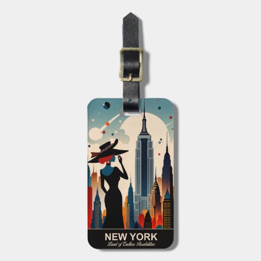 Het New Yorkse Bagagelabel van de eindeloze mogeli (Voorkant verticaal)