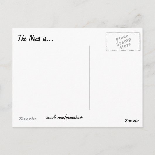 Het News Dog Briefkaart (Achterkant)