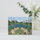 Het Nez Perce ~ Wallowa Lake Briefkaart (Staand voorkant)
