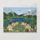 Het Nez Perce ~ Wallowa Lake Briefkaart (Voorkant)