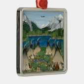 Het Nez Perce ~ Wallowa Lake Metalen Ornament (Rechts)