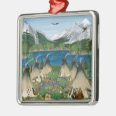 Het Nez Perce ~ Wallowa Lake Metalen Ornament (Links)
