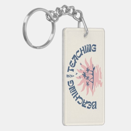 Het niet aanleren van grappige leraar zomerpauze sleutelhanger (Voorkant Links)