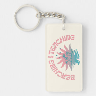 Het niet aanleren van grappige leraar zomerpauze sleutelhanger