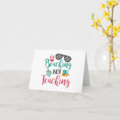 Het niet aanleren van grappige leraar zomervakanti kaart (Gele Bloem)