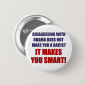 Het niet eens zijn met Obama Ronde Button 5,7 Cm (Voorkant /achterkant)