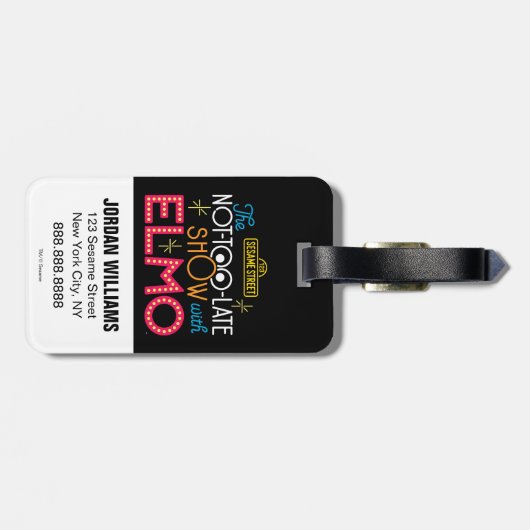 Het niet te laat Show met Elmo Bagagelabel (Achterkant horizontaal)