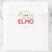 Het niet te laat Show met Elmo Ronde Sticker (Tas)