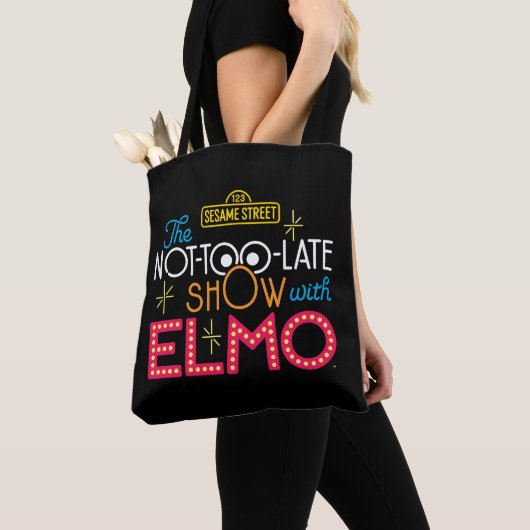 Het niet te laat Show met Elmo Tote Bag (Dichtbij)