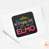 Het niet te laat Show met Elmo Vierkante Sticker (Envelop)