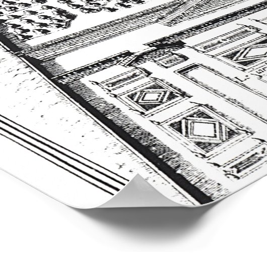 Het Nieuw Chateau van Saint-Germain-en-Laye, 1614  Poster (Hoek)