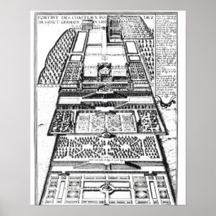 Het Nieuw Chateau van Saint-Germain-en-Laye, 1614  Poster