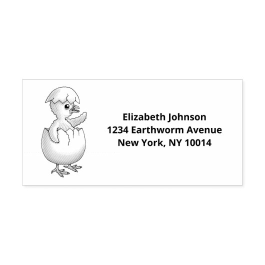 Het nieuw uitgebroede paaskuiken rubberstempel (Afrduk)