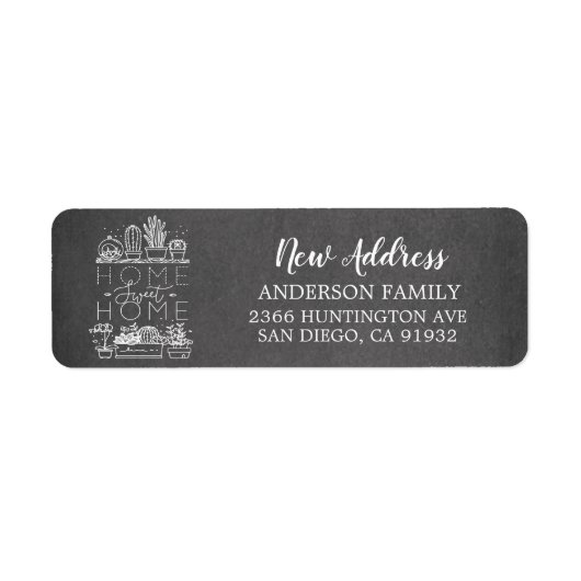 Het nieuwe Adres Bewegend het Etiket van het Adres (Voorkant)