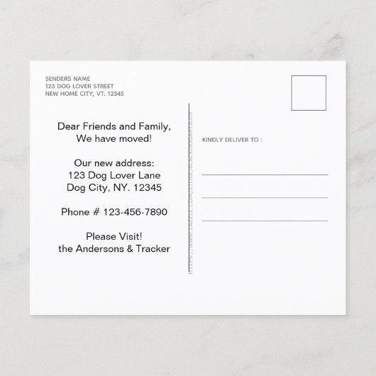 Het Nieuwe Adres van de Beagle van de begroting he (Achterkant)