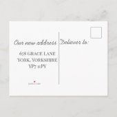 Het Nieuwe Adres van de Deur van de waterverf hebb Aankondigingskaart (Achterkant)