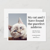 Het Nieuwe Adres van de Foto van het Kat heb ik Mo Aankondigingskaart (Voorkant / Achterkant)