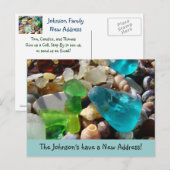 Het nieuwe adres van uw familie briefkaarten Real  (Voorkant / Achterkant)