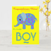 Het Nieuwe Baby van de Gelukwensen van de Kaart (Gele Bloem)