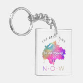 Het nieuwe Begin van Begin van begin - nu Motivati Sleutelhanger (Voorkant Links)