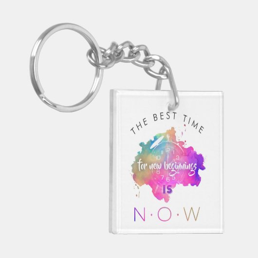 Het nieuwe Begin van Begin van begin - nu Motivati Sleutelhanger (Voorkant Links)