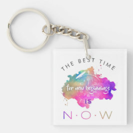 Het nieuwe Begin van Begin van begin - nu Motivati Sleutelhanger