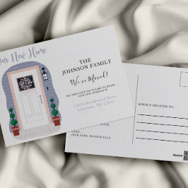 Het nieuwe Blauwe Pastel van het Adres wij hebben  Briefkaart