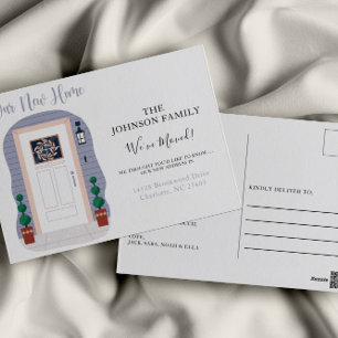 Het nieuwe Blauwe Pastel van het Adres wij hebben  Briefkaart