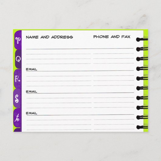 Het nieuwe Briefkaart van het Adres "P-T" (Achterkant)