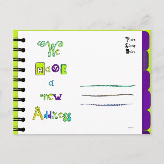 Het nieuwe Briefkaart van het Adres "P-T" (Voorkant)