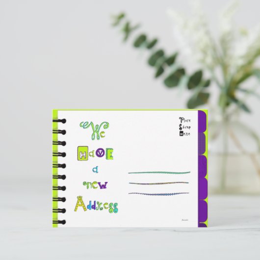 Het nieuwe Briefkaart van het Adres "P-T" (Staand voorkant)