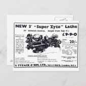 Het nieuwe Briefkaart van Super Zyto Lathe Avert 1 (Voorkant / Achterkant)