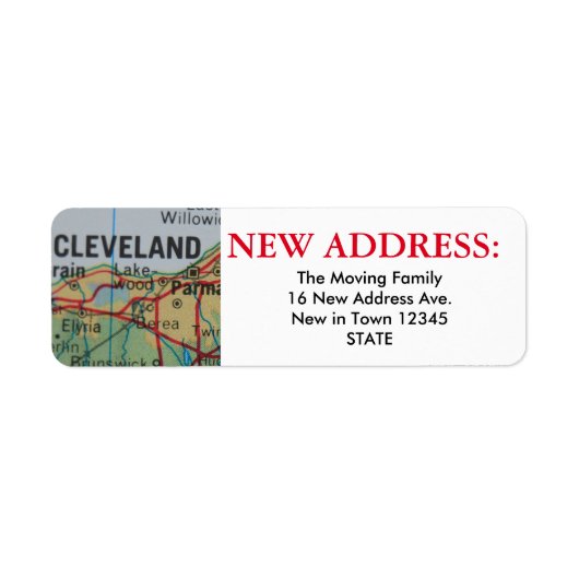 Het Nieuwe Etiket van het Adres van Cleveland (Voorkant)