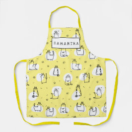 Het nieuwe grappige Cute Kittens Patroon op maat Schort