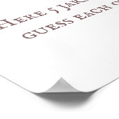 Het nieuwe Hoofdstuk begint Boek raad Baby shower Poster (Hoek)