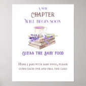Het nieuwe Hoofdstuk begint Boek raad Baby shower Poster (Voorkant)