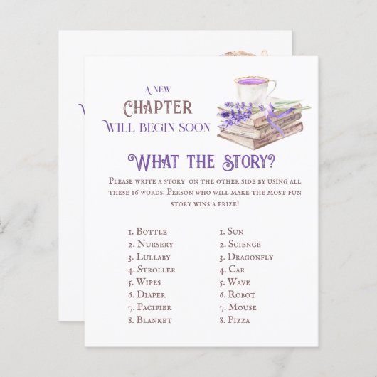 Het nieuwe Hoofdstuk begint de Spel van het Verhaa (Voorkant / Achterkant)