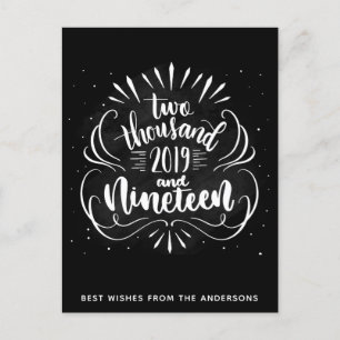Het nieuwe jaar 2019 wenst een gepersonaliseerd br aankondigingskaart